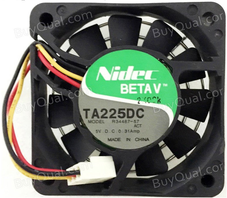 Nidec TA225DC R34487-57 5V 0.31A 3wires Cooling Fan Nidec TA225DC R34487-57 5V 0.31A 3wires Cooling Fan